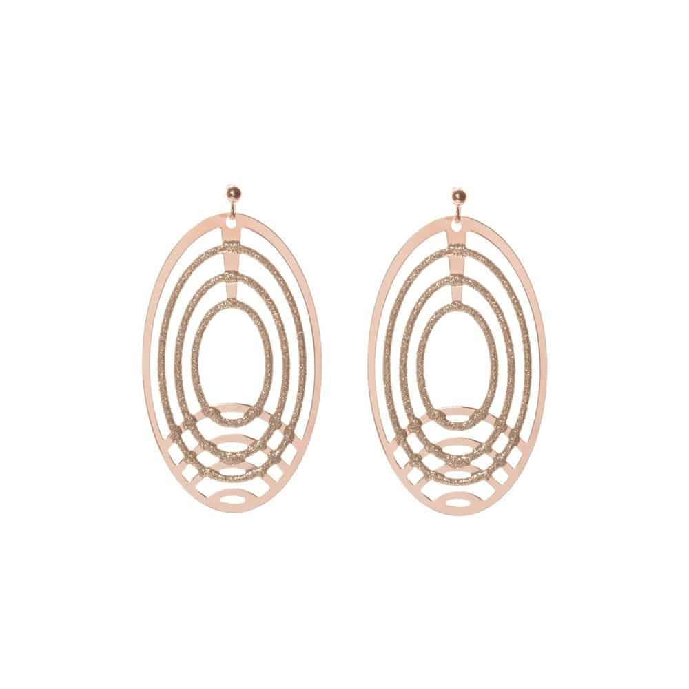 Boucles d'oreilles horizon rose
