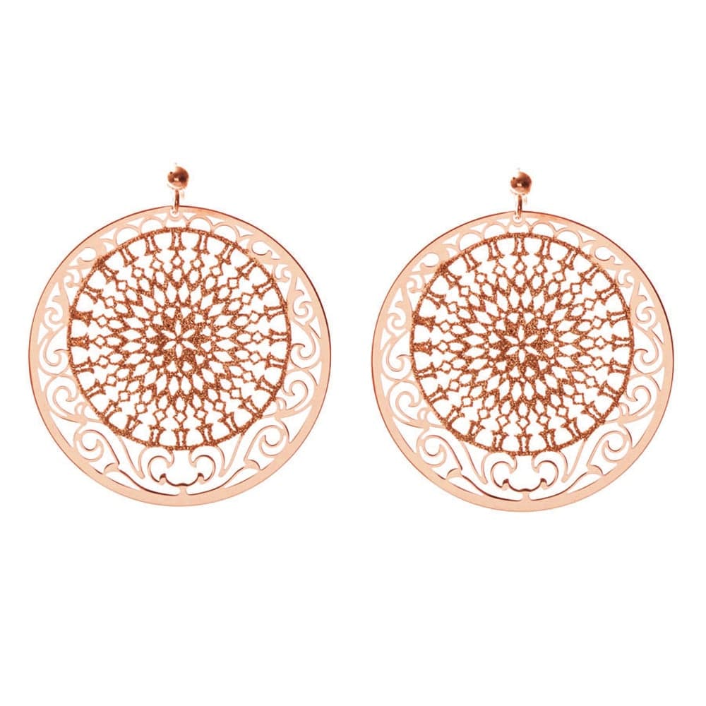 Boucles d'oreilles motif dormeuse rose