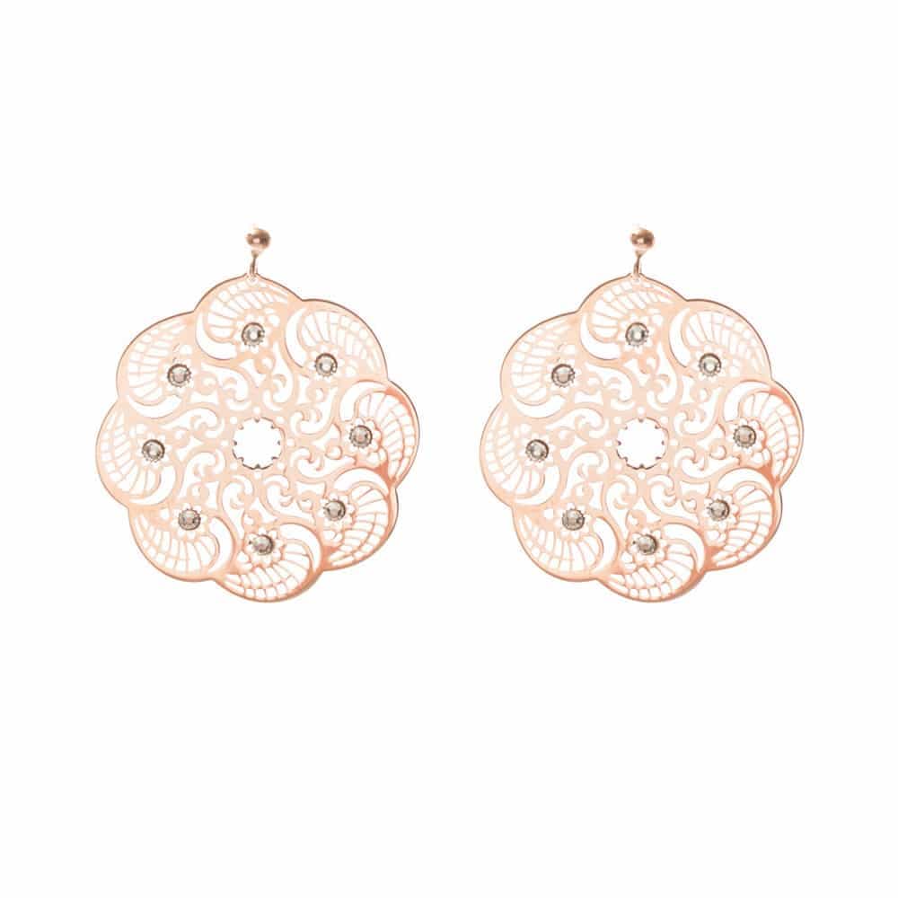 Boucles d'oreilles nymphéa rose