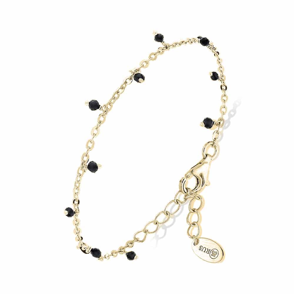 Bracelet argent doré petites goutte perles spinelle