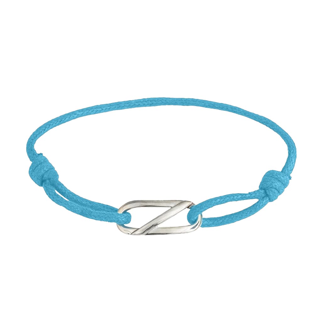 Bracelet argent marine cordon turquoise
