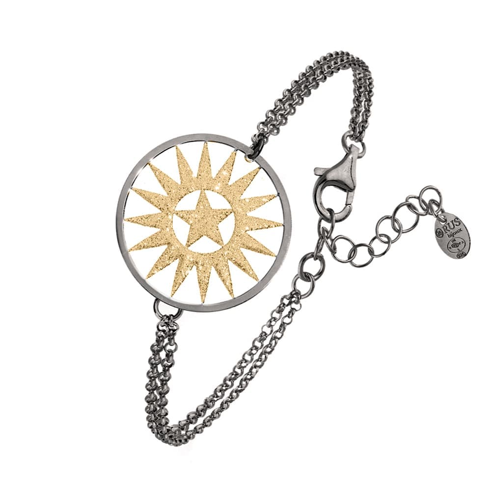 Bracelet argent noir roséa