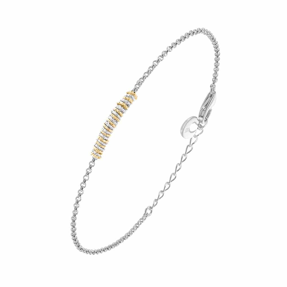 Bracelet argent rhodié doré diamanté giulia