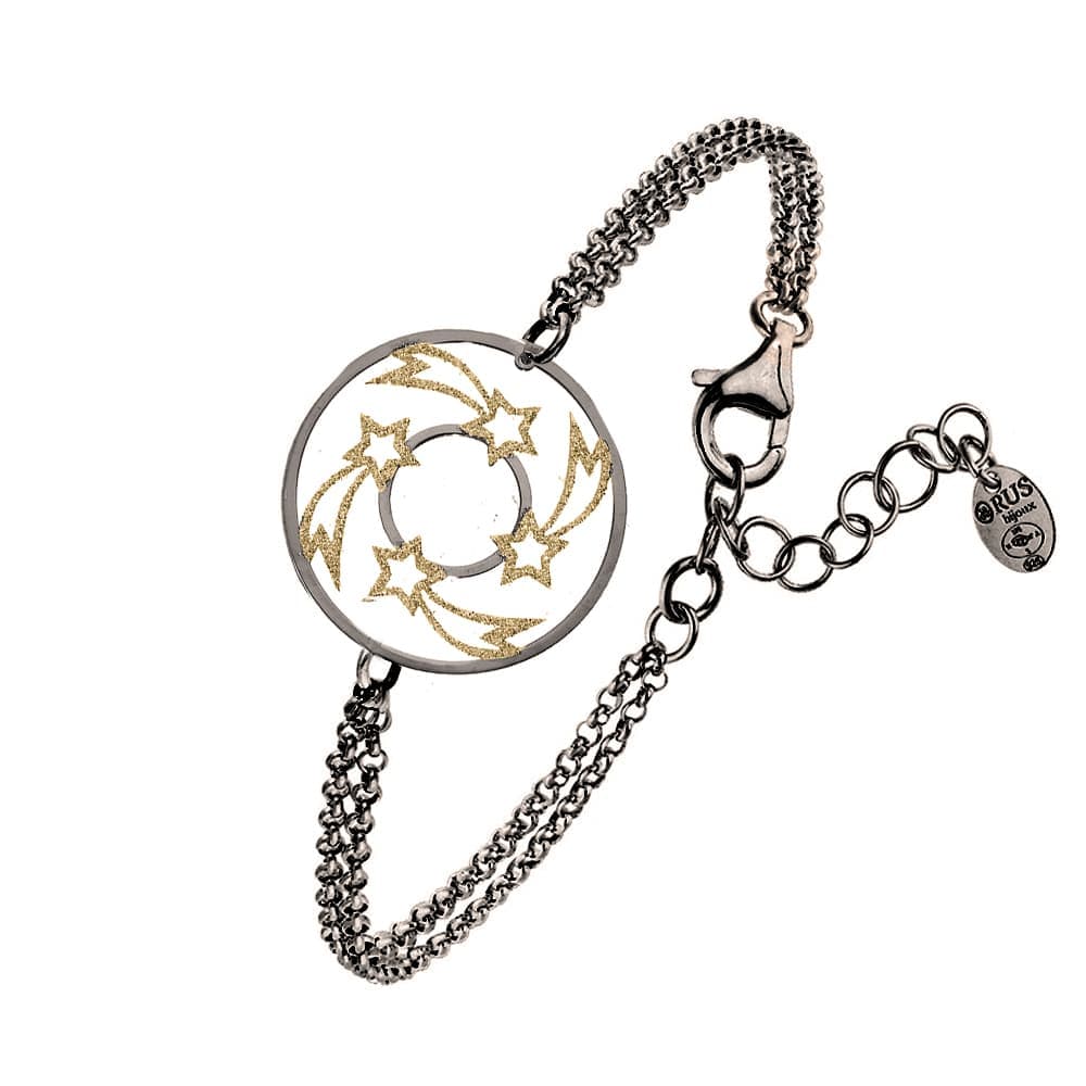 Bracelet argent noir star