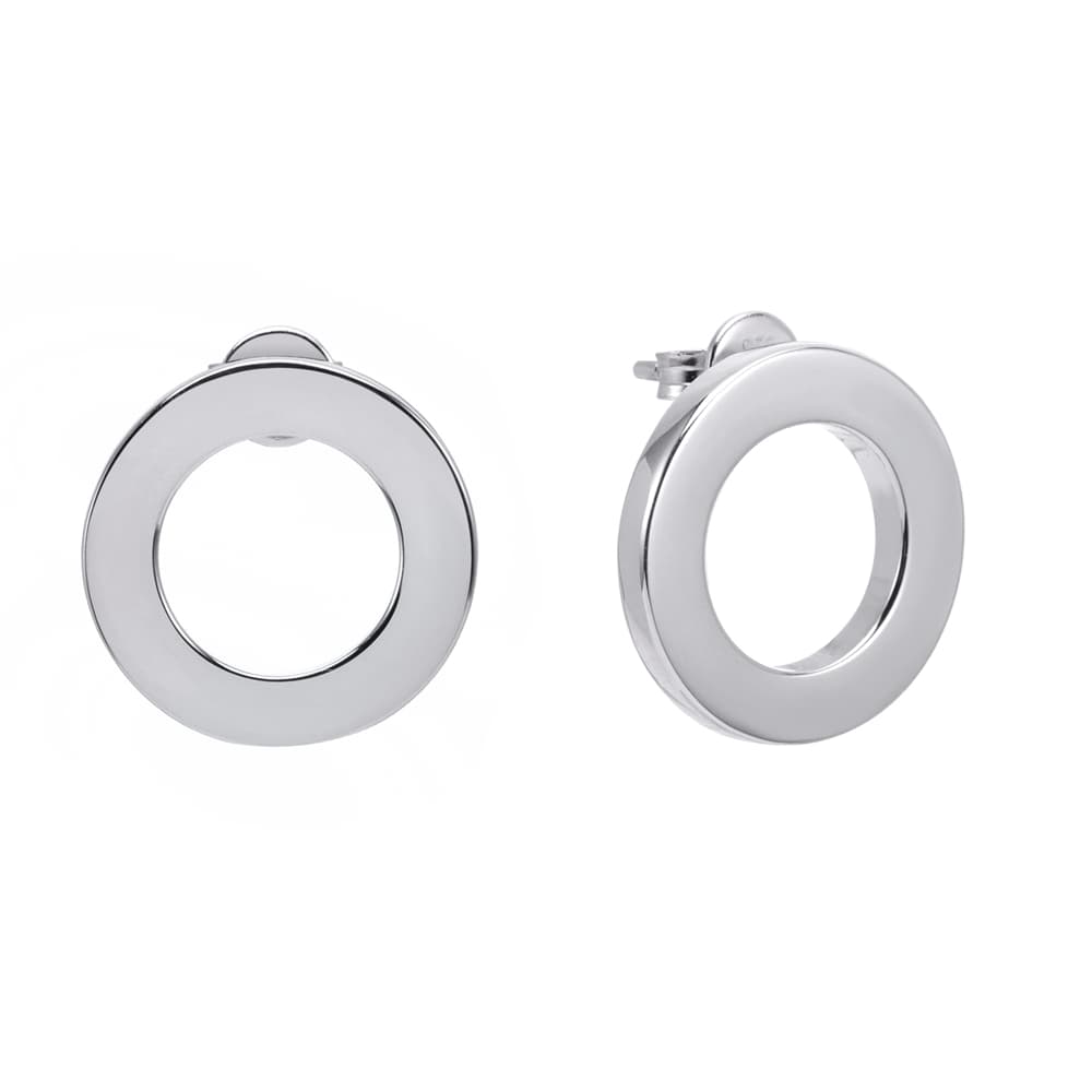 Boucles d'oreilles en argent ronde Élodie