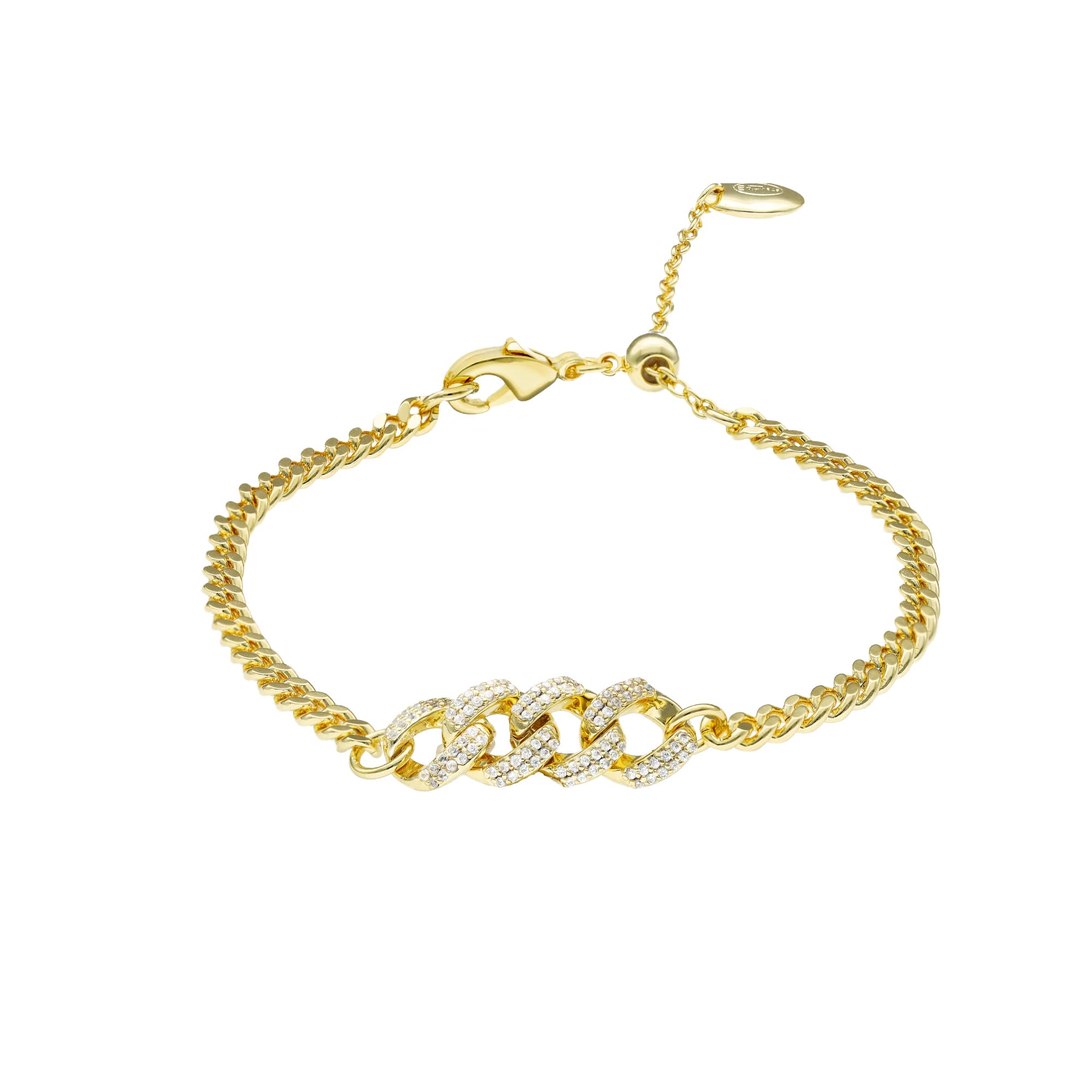 Bracelet doré chaine grosse maille