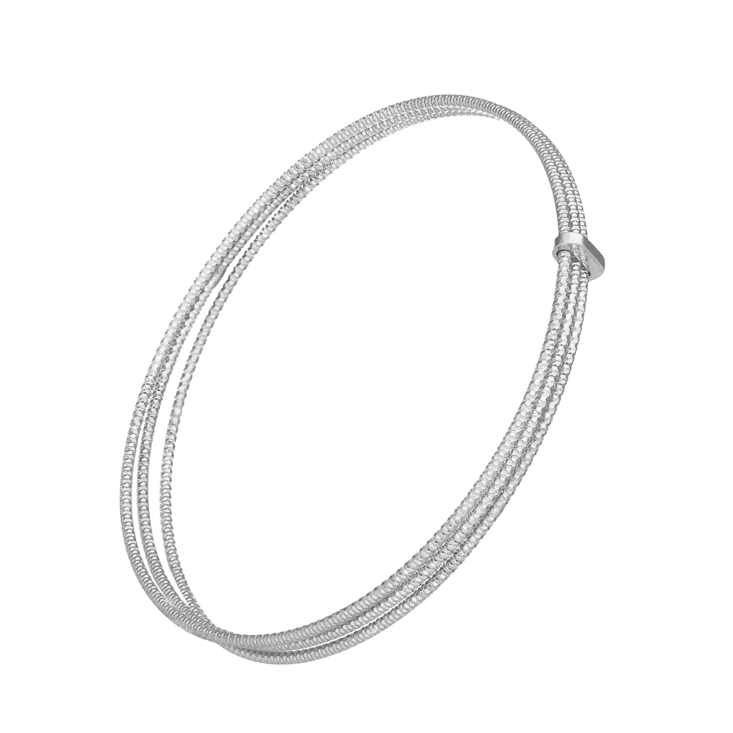 Bracelet argent rhodié diamanté