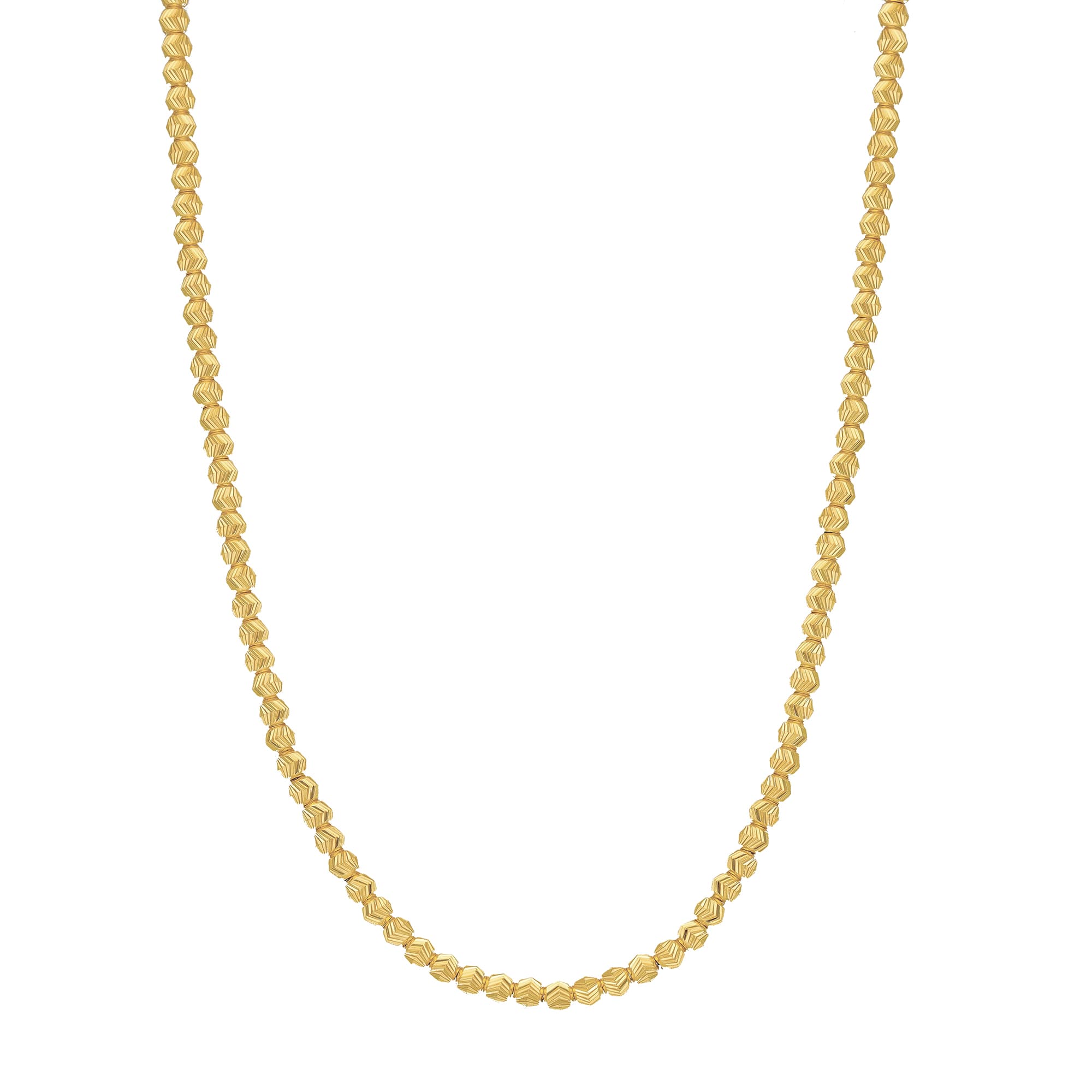 Collier argent doré boules effet diamanté
