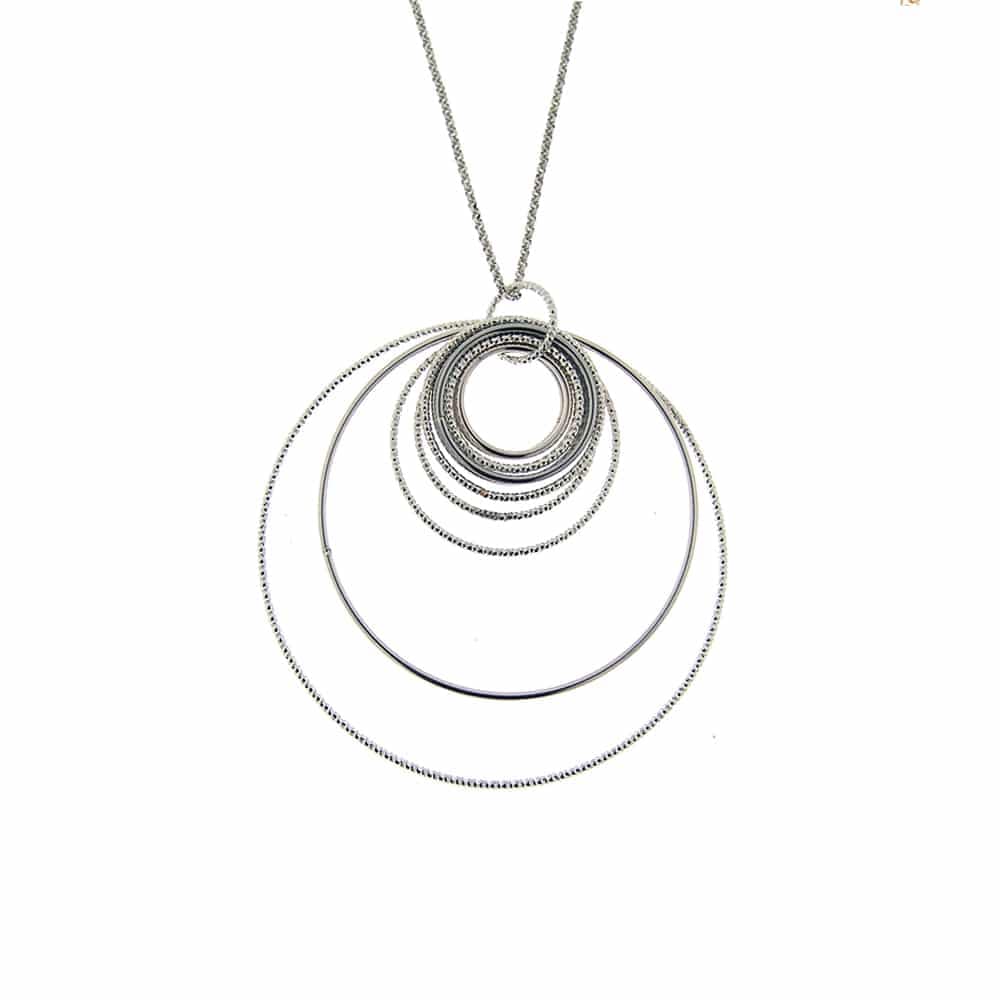 Collier argent rhodié diamanté chiara