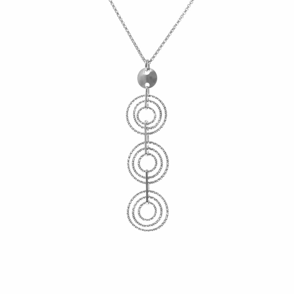 Collier argent rhodié diamanté béatrice