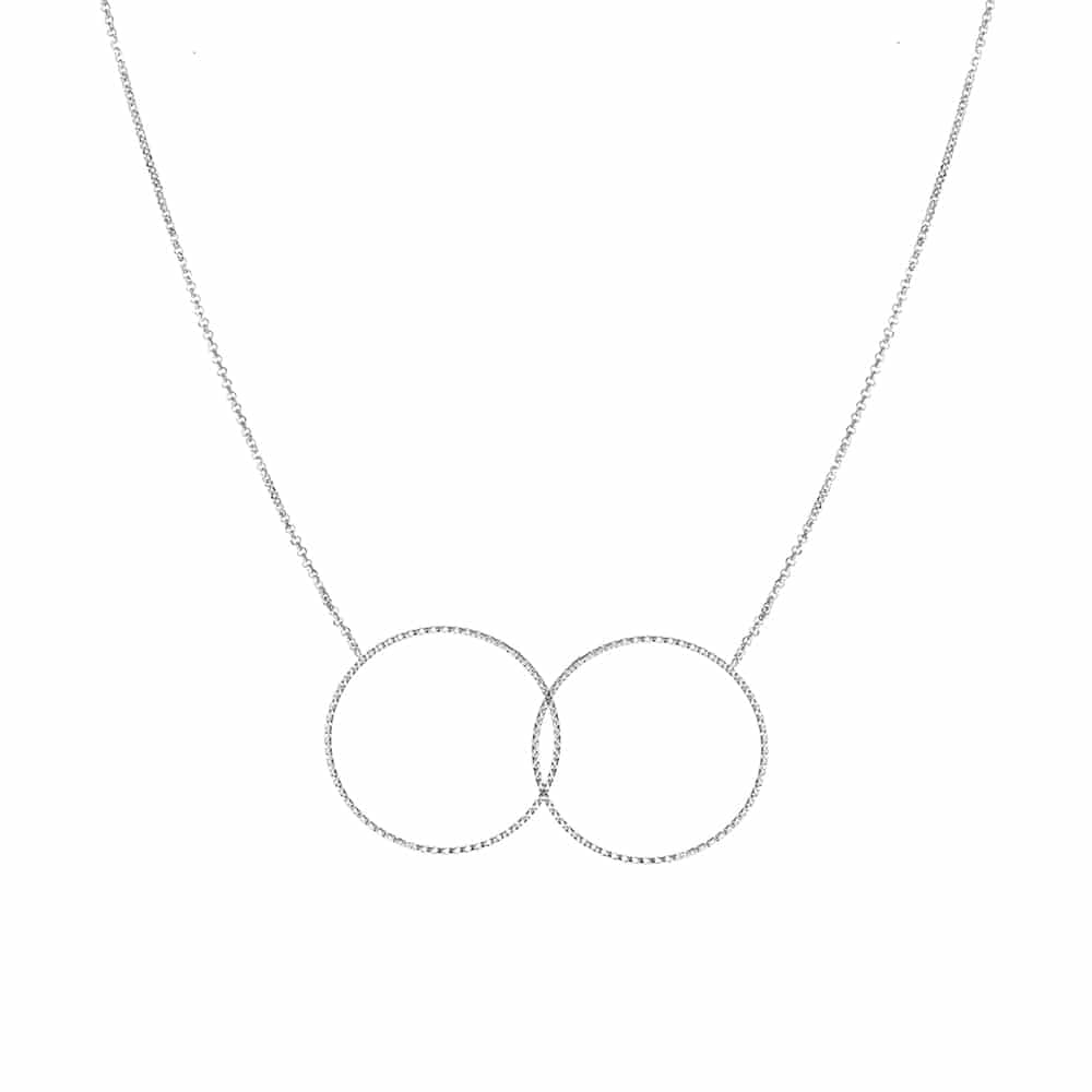 Collier argent rhodié diamanté greta