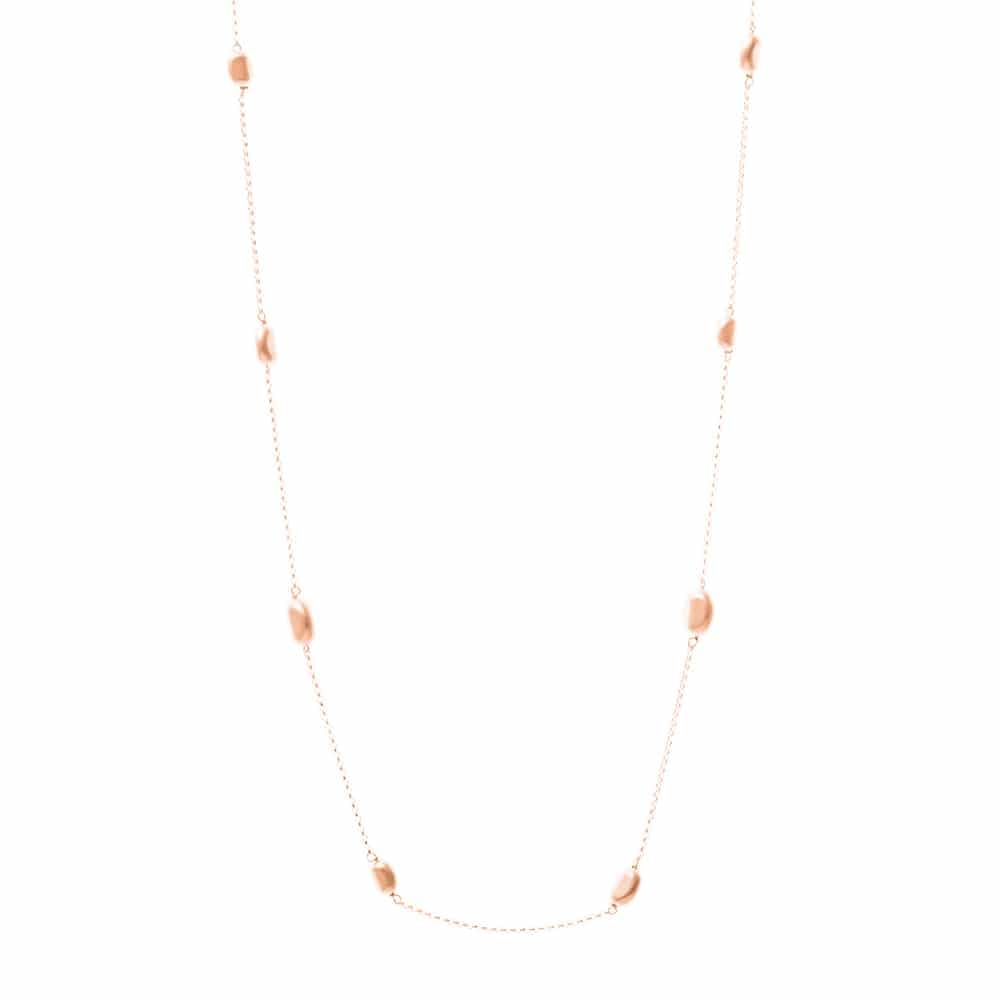 Collier argent perles rose