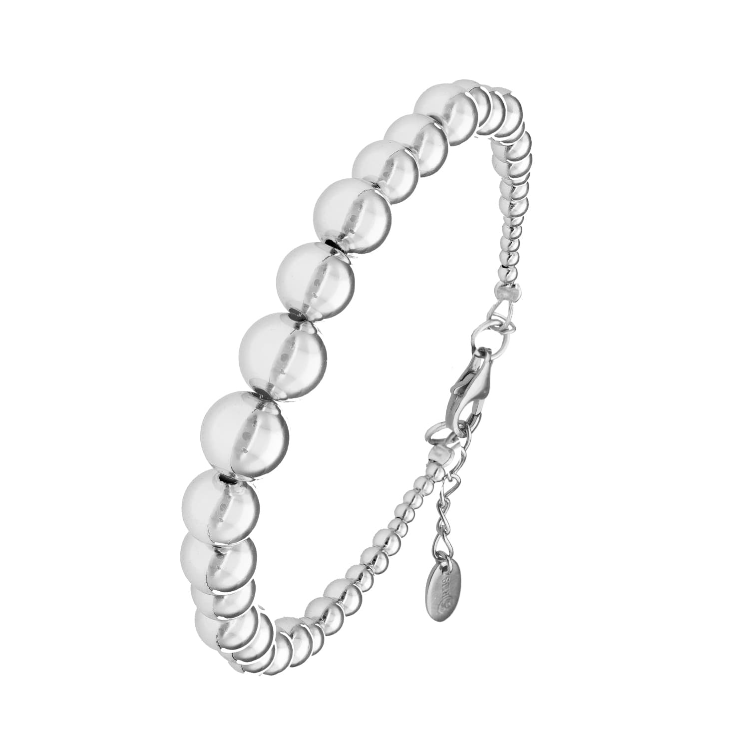 Bracelet argent rhodié boules