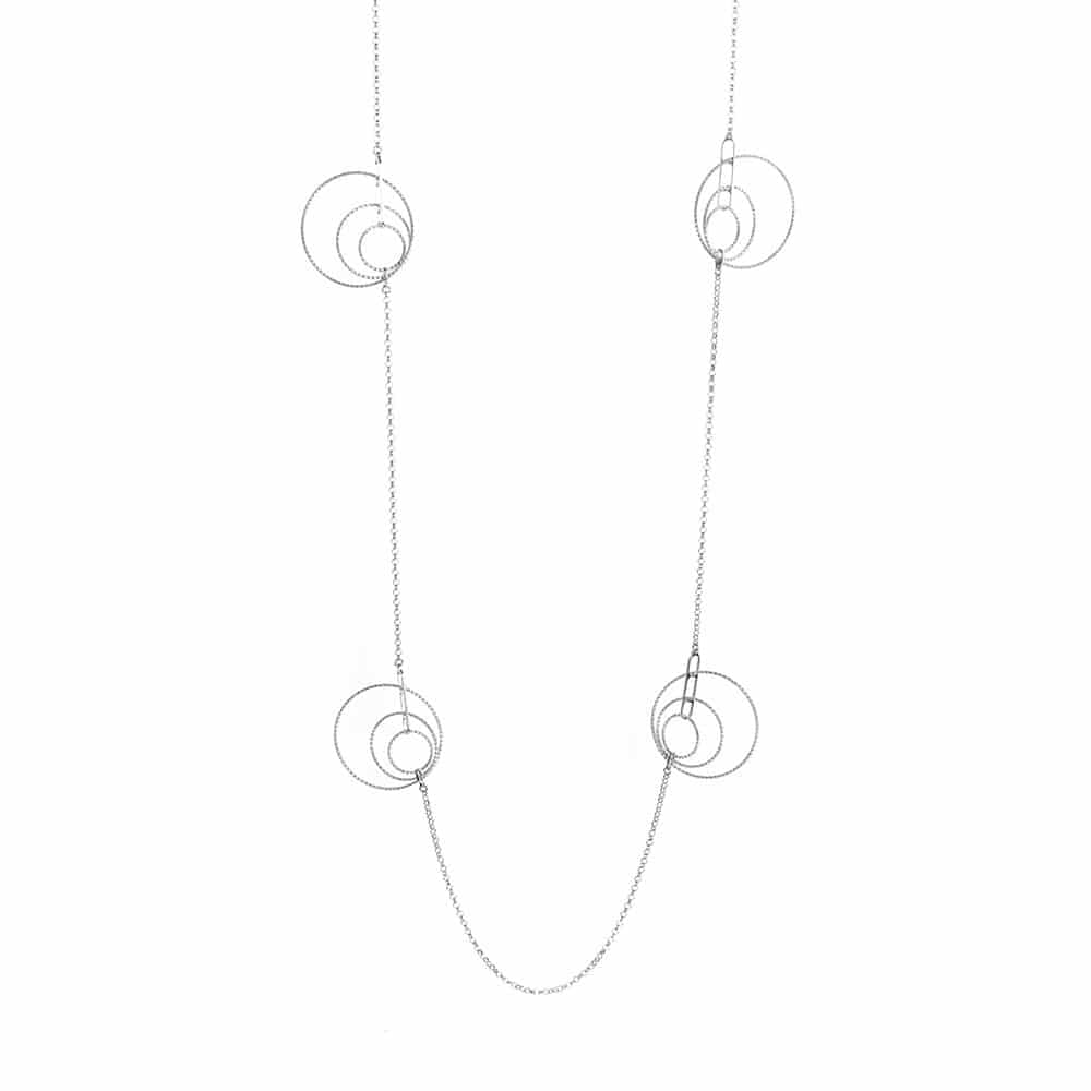 Collier argent rhodié diamanté Maria