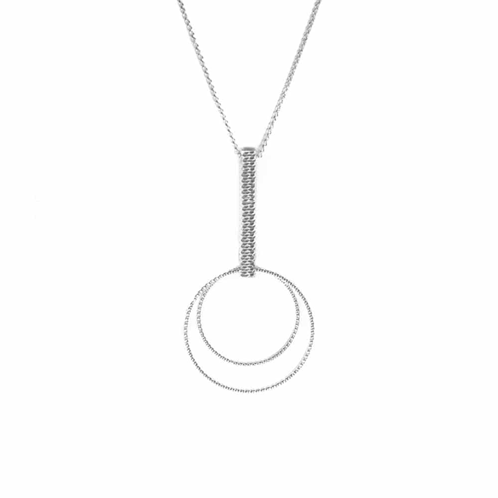 Collier argent rhodié diamanté rébecca