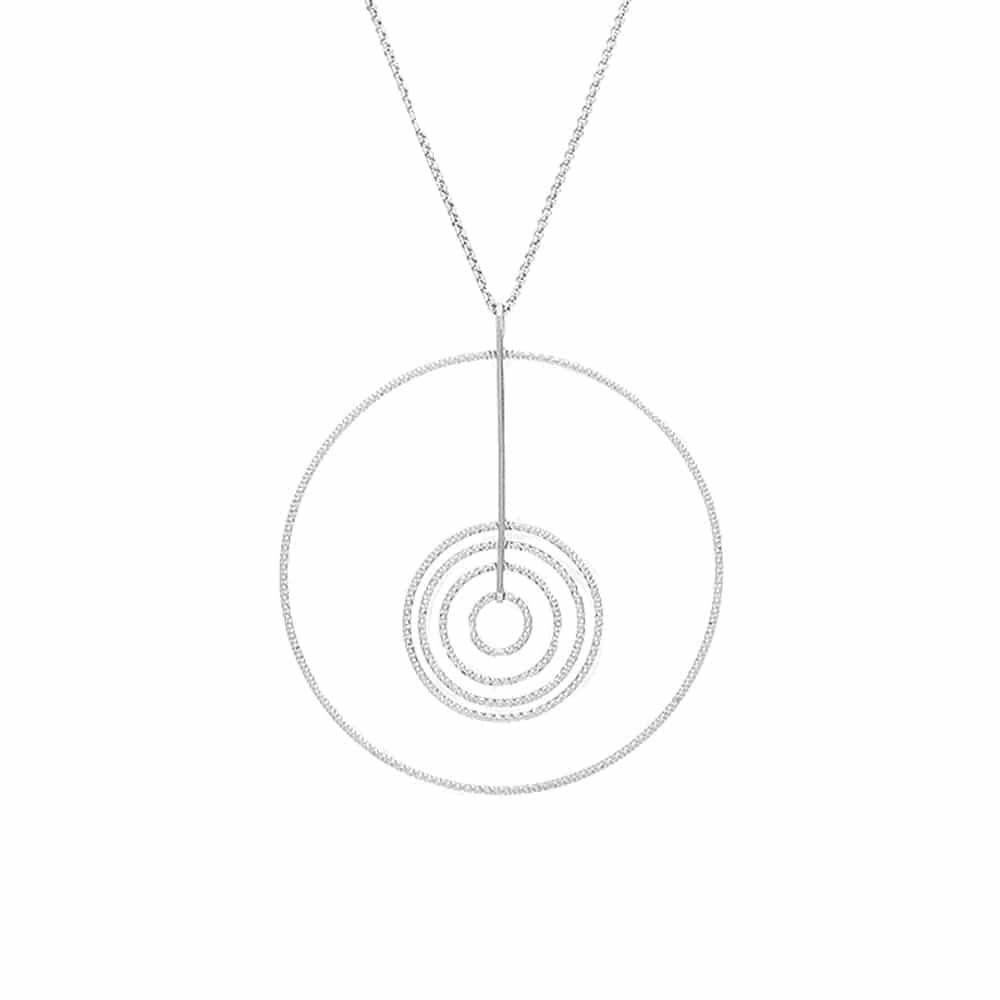 Collier argent rhodié diamanté Martina