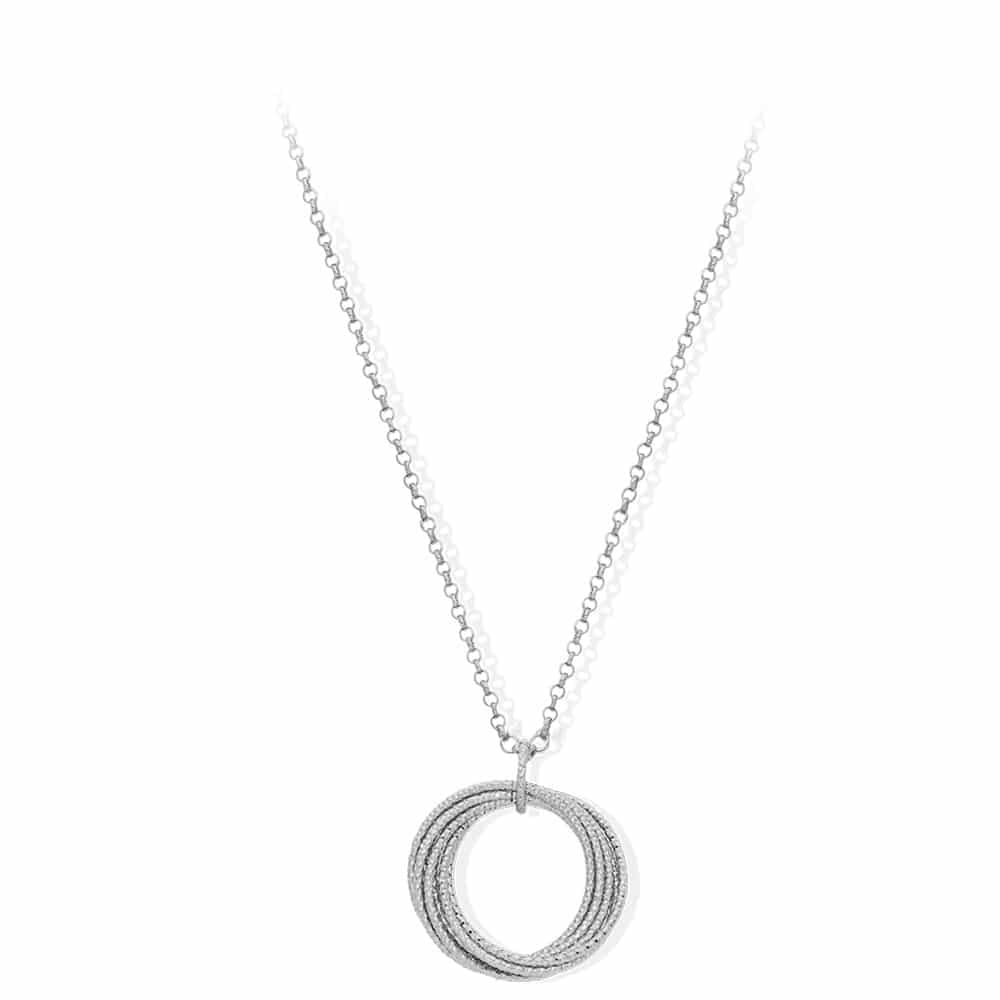 Collier argent rhodié diana