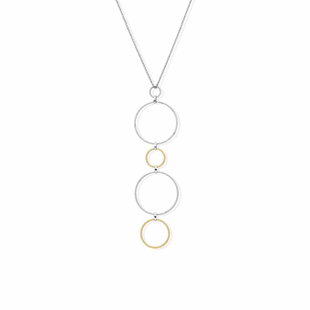 Collier argent rhodié doré diamanté Alessia