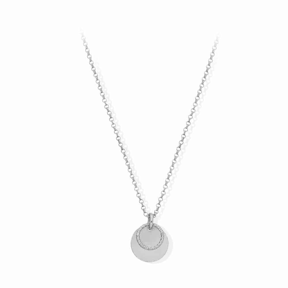 Collier argent rhodié lady