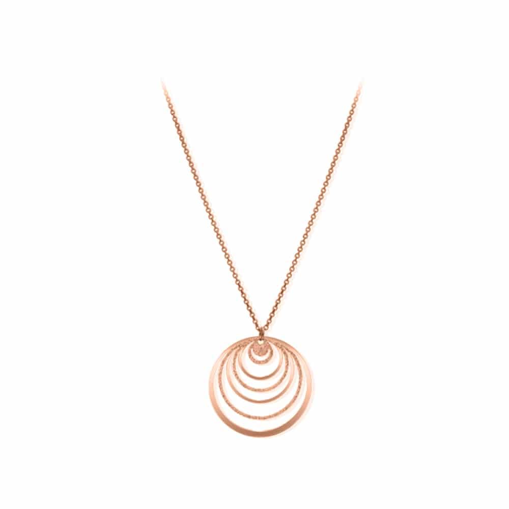 Collier argent rose oscillation scintillant rose