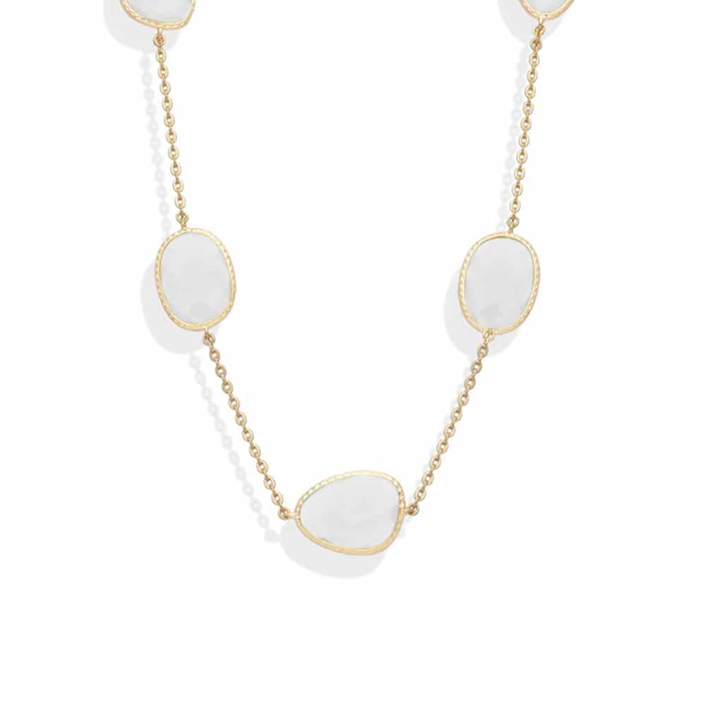 Collier argent doré victoria cristal blanc