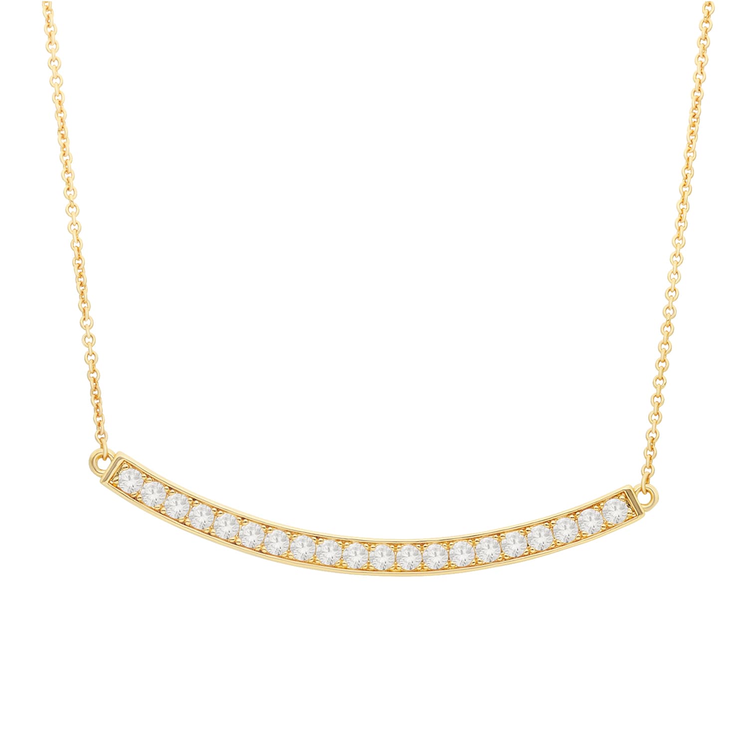 Collier barre de pierre doré