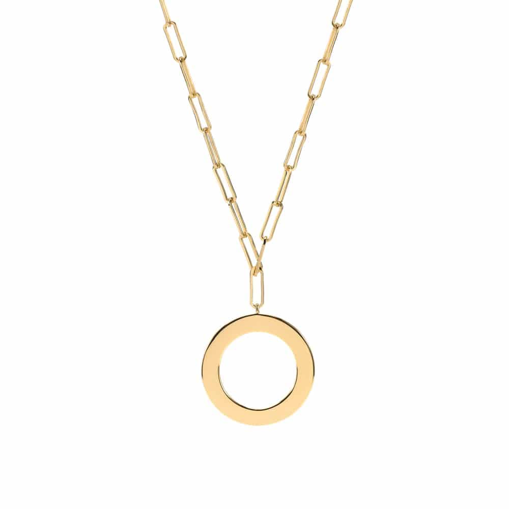 Collier chaine argent doré rond Élodie