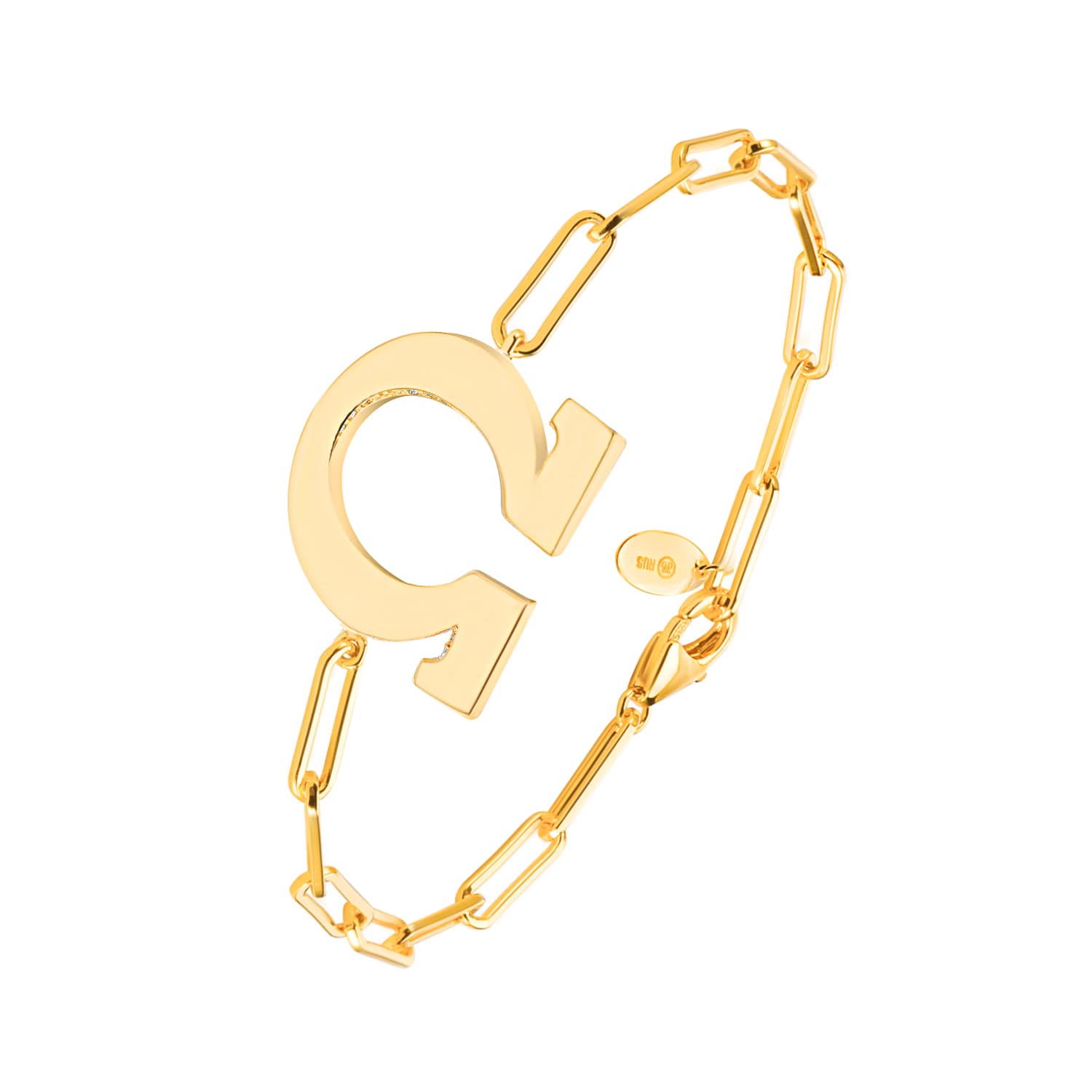 Bracelet chaine argent doré Omega