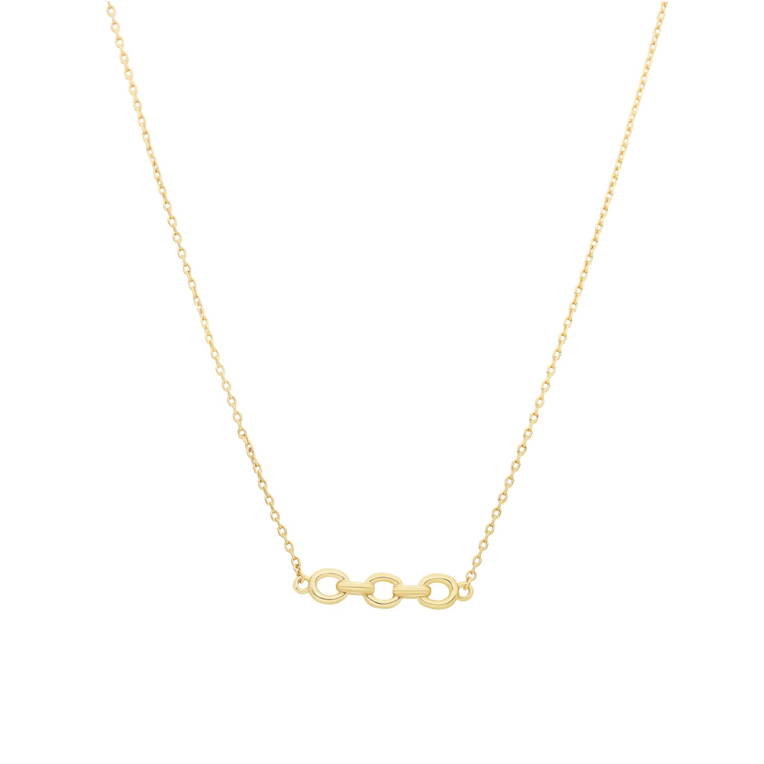 Collier doré et grosse chaine ovale