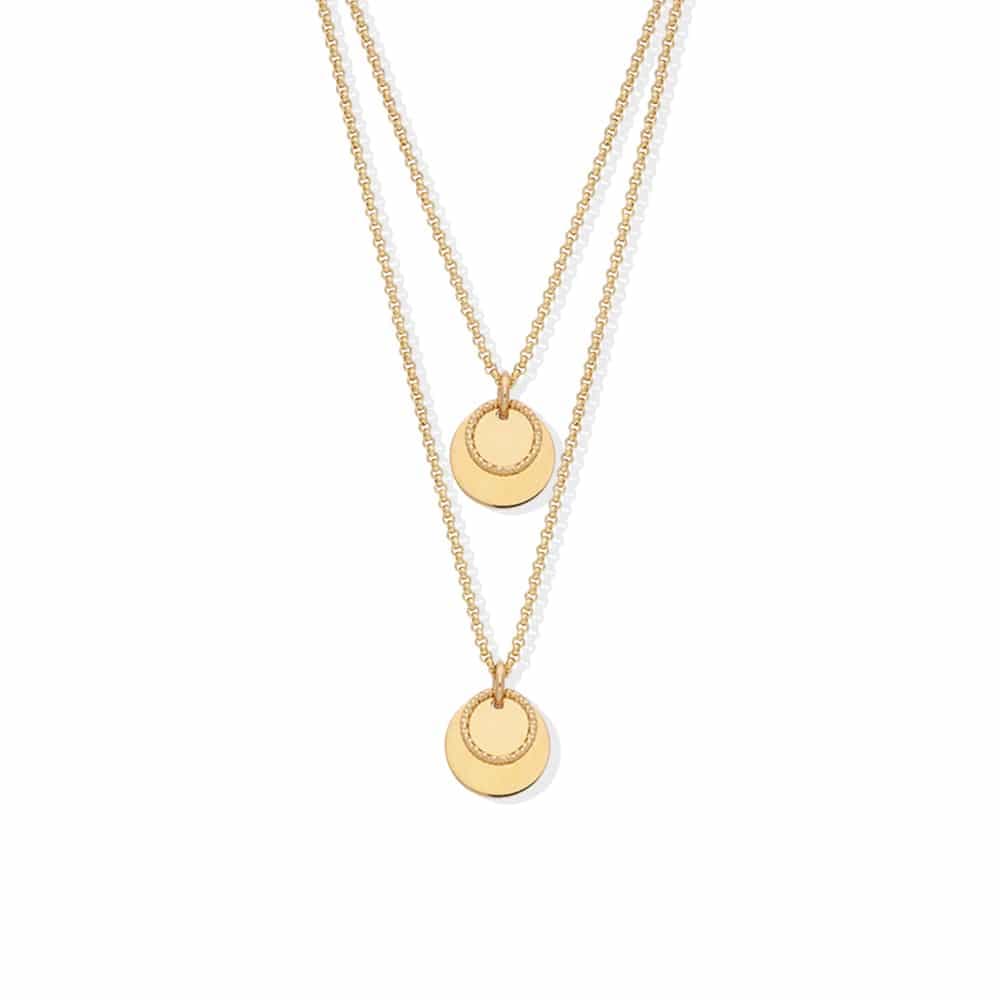 Collier double argent doré lady
