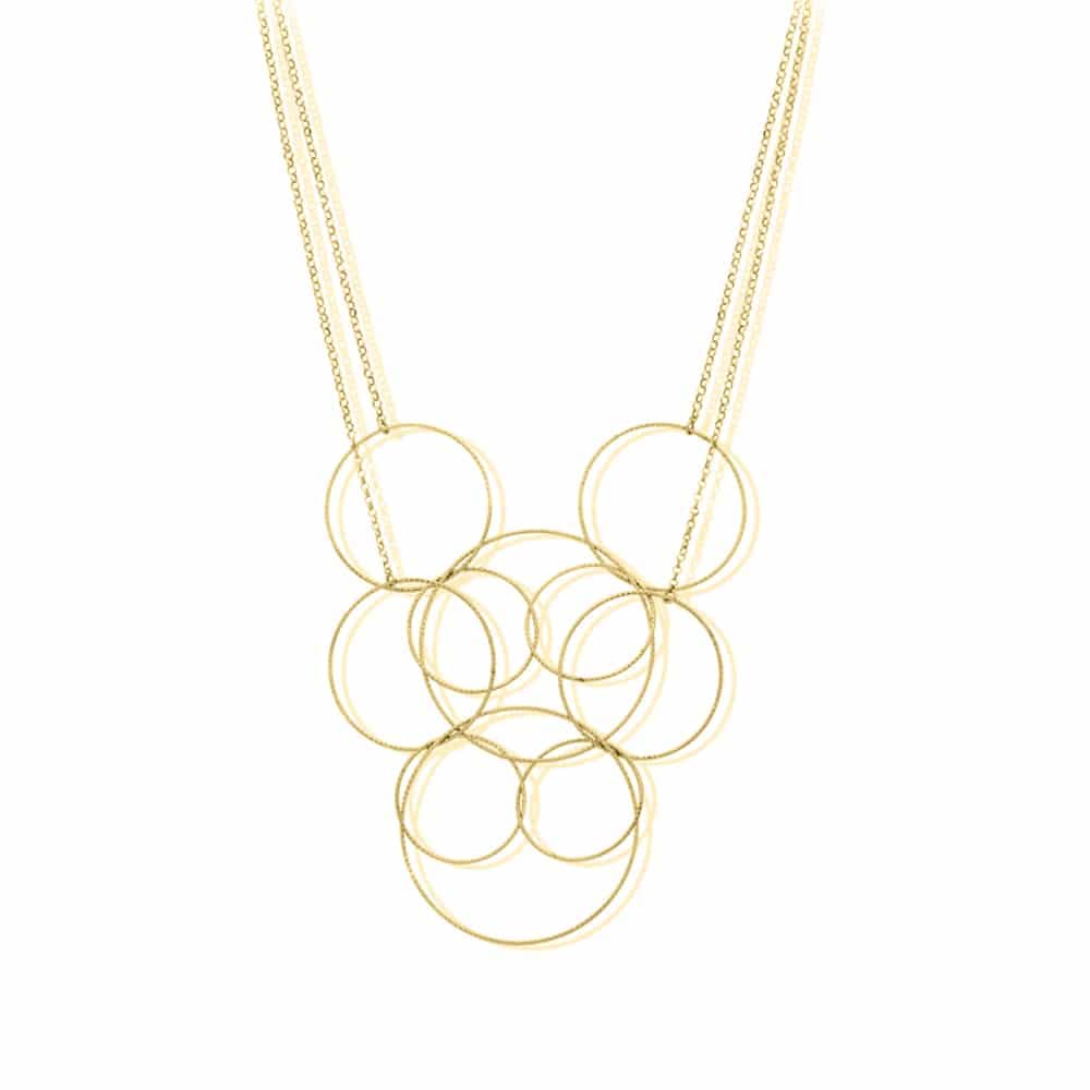 Collier drapé argent doré diamanté Sofia