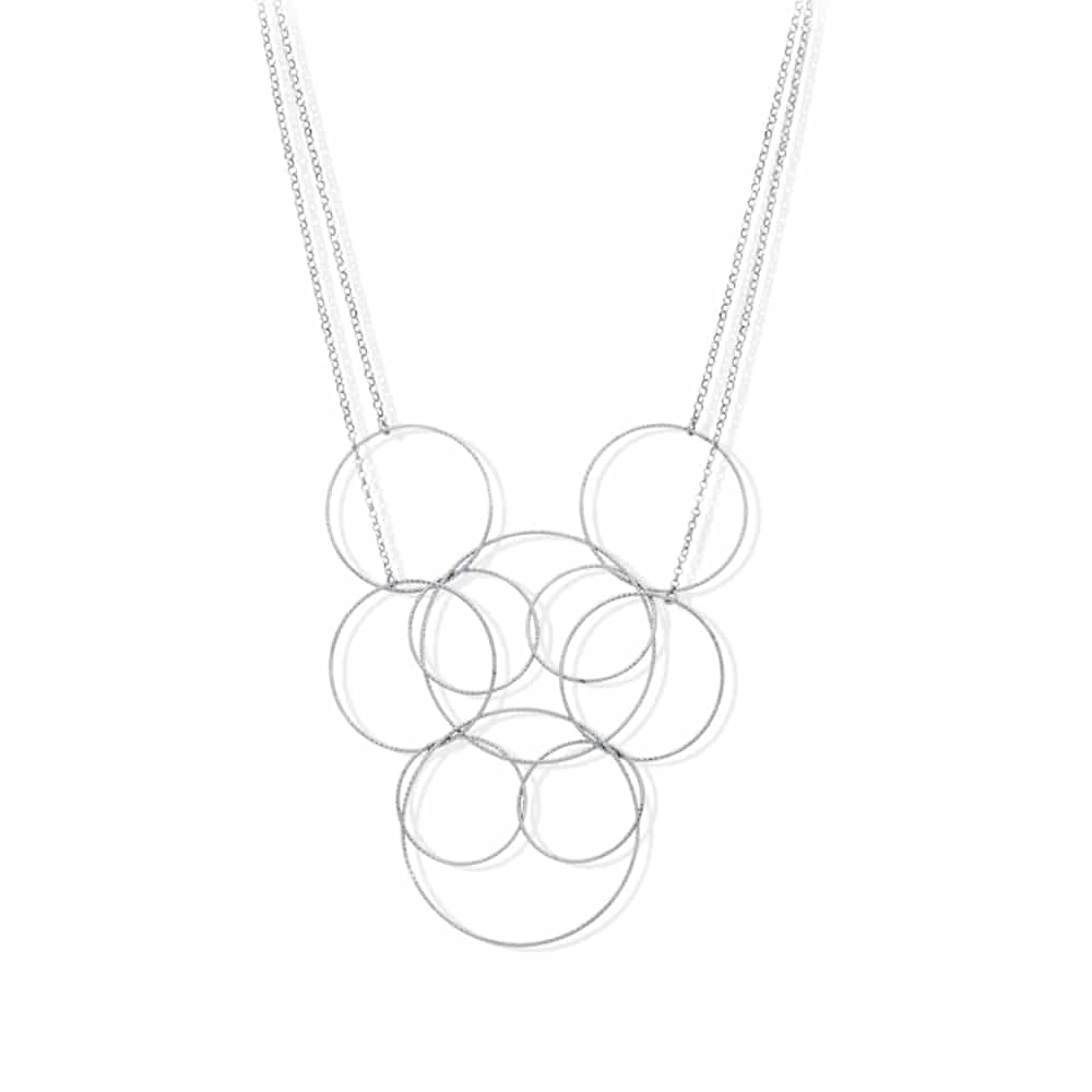 Collier drapé argent rhodié diamanté Sofia