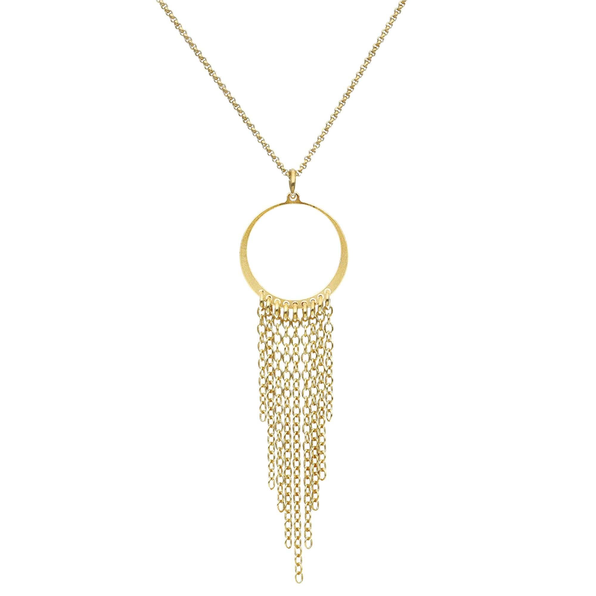 Collier en argent doré cercle multichaine