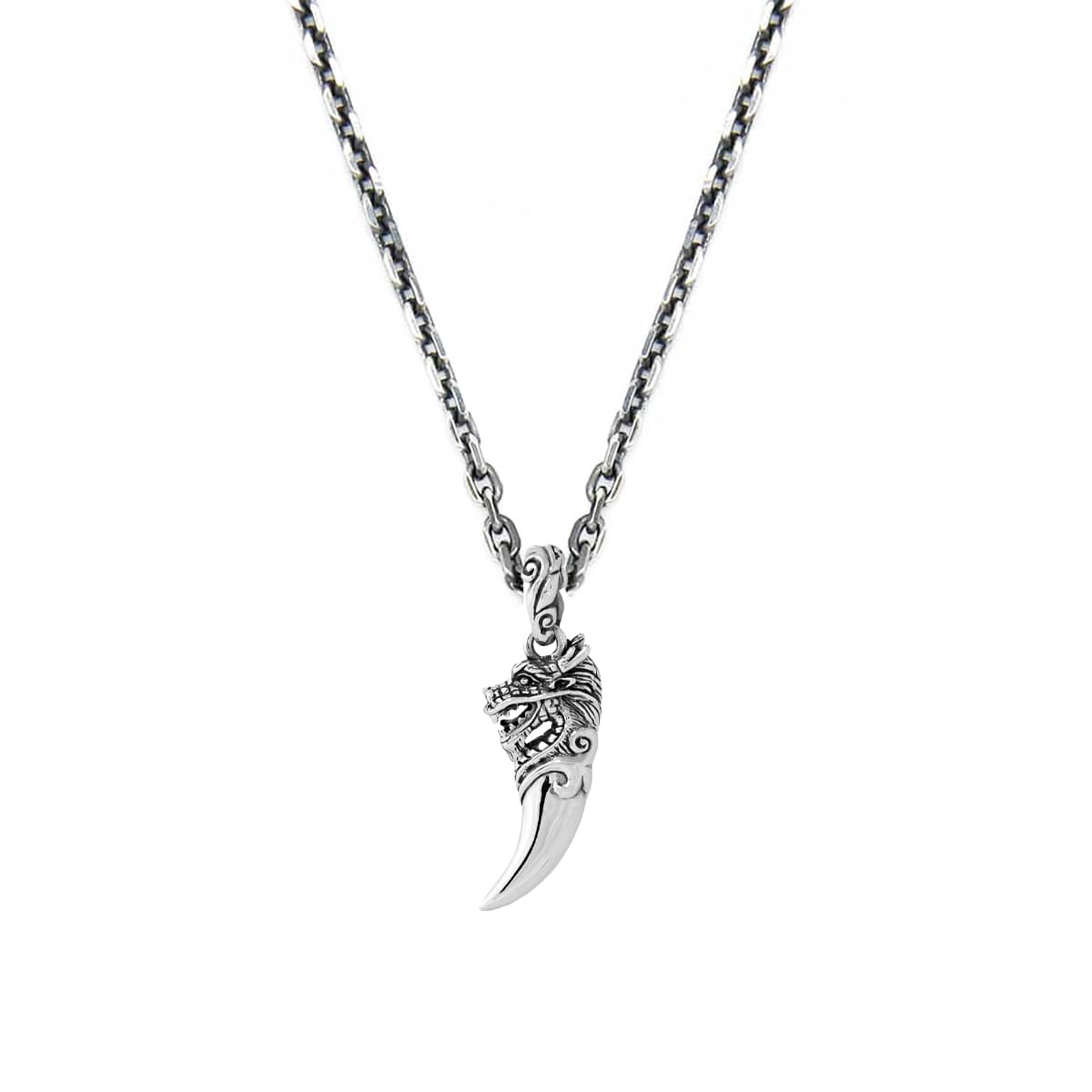 Collier homme argent griffe dragon