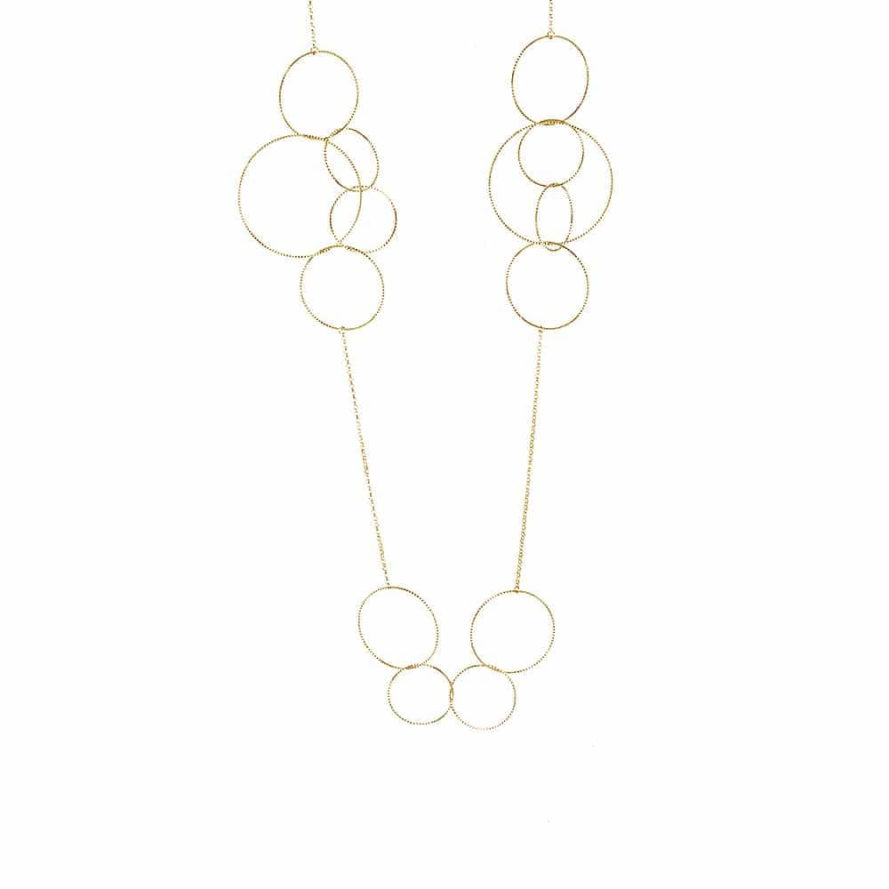 Collier sautoir argent doré diamanté Laura