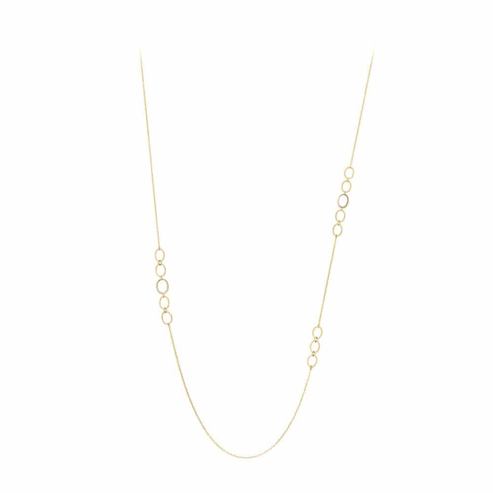 Collier sautoir argent pierres de lune blanche