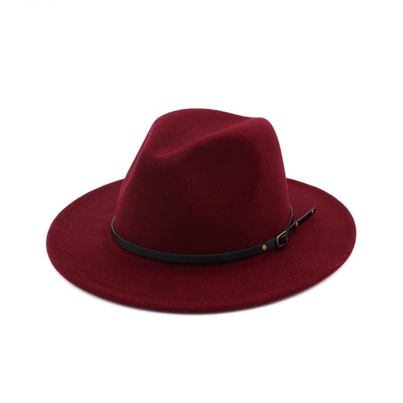 Chapeau haut-de-forme pour femmes - chapeau élégant unisexe - Wine Red