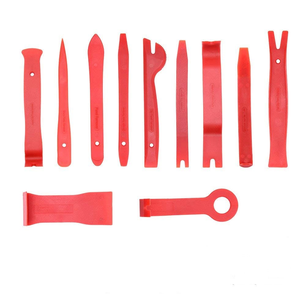 Outils de réparation audio de véhicule - Bricolage mécanique - Red - 11pcs OPP
