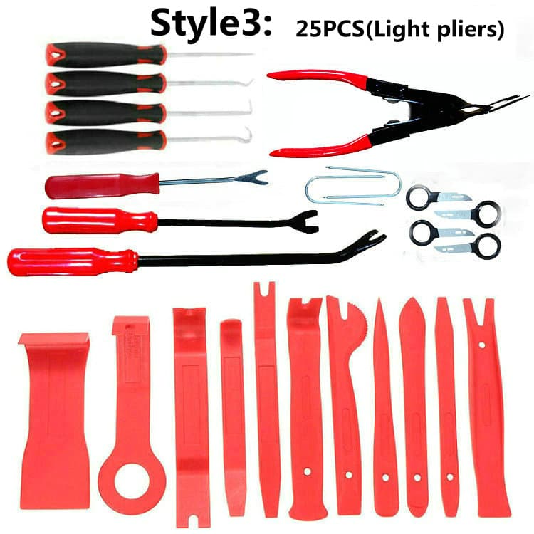 Outils de réparation audio de véhicule - Bricolage mécanique - Red 3styleC - 25pcs