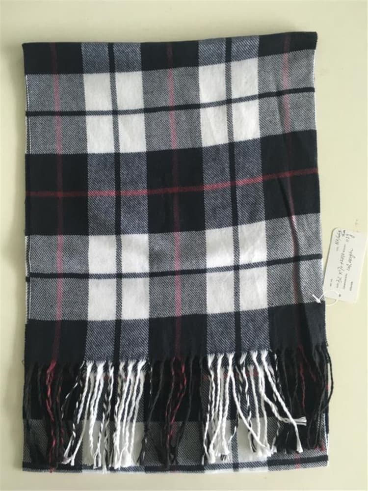 Châles épaissis en imitation de cachemire, de couleur unie pour hommes - 190x32CM - Navy Blue Stripes