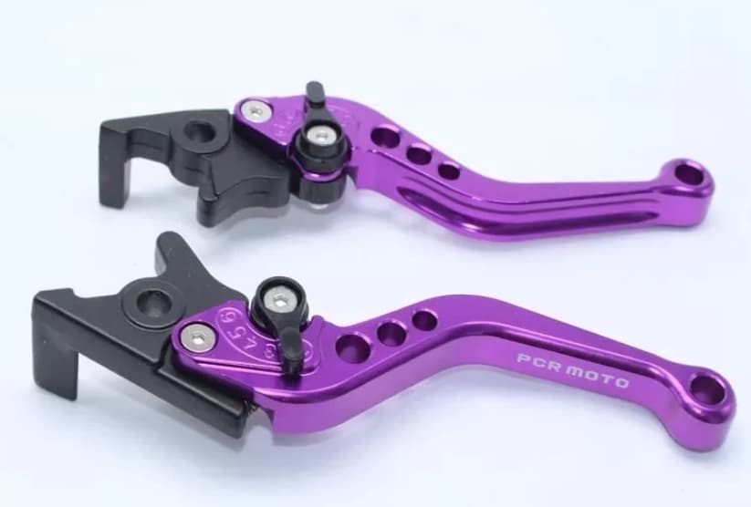 Poignées de leviers d'embrayages/ freins réglable pour motos et scooters - Purple - Style A