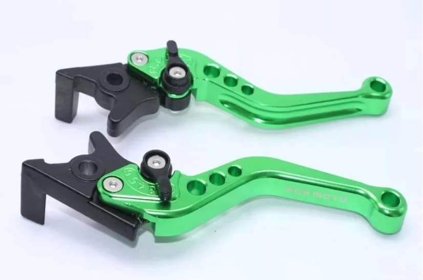 Poignées de leviers d'embrayages/ freins réglable pour motos et scooters - Green - Style A