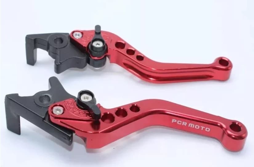 Poignées de leviers d'embrayages/ freins réglable pour motos et scooters - Red - Style A