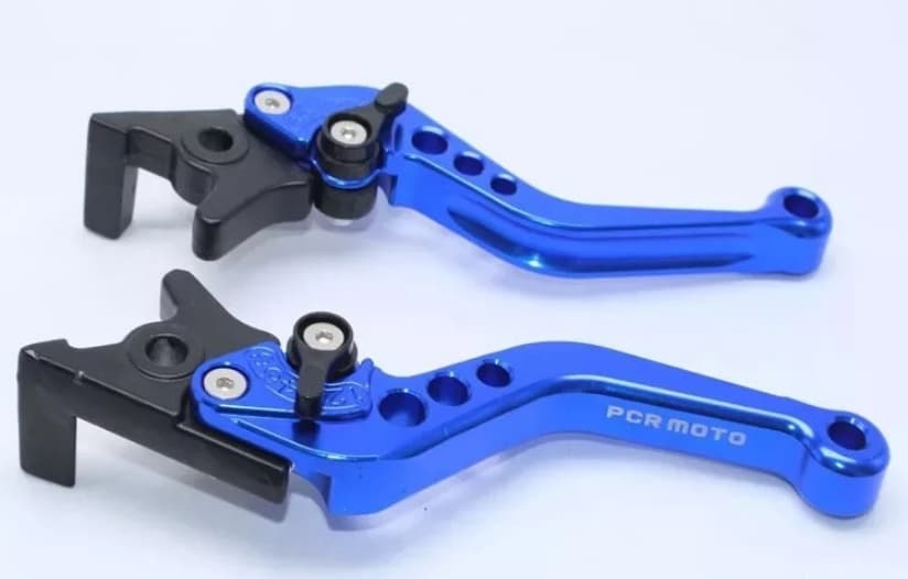 Poignées de leviers d'embrayages/ freins réglable pour motos et scooters - Blue - Style A