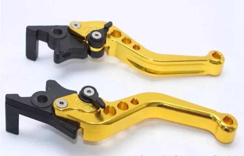 Poignées de leviers d'embrayages/ freins réglable pour motos et scooters - Gold - Style A