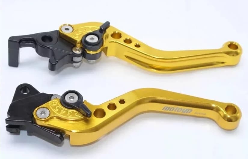 Poignées de leviers d'embrayages/ freins réglable pour motos et scooters - Gold - Style B