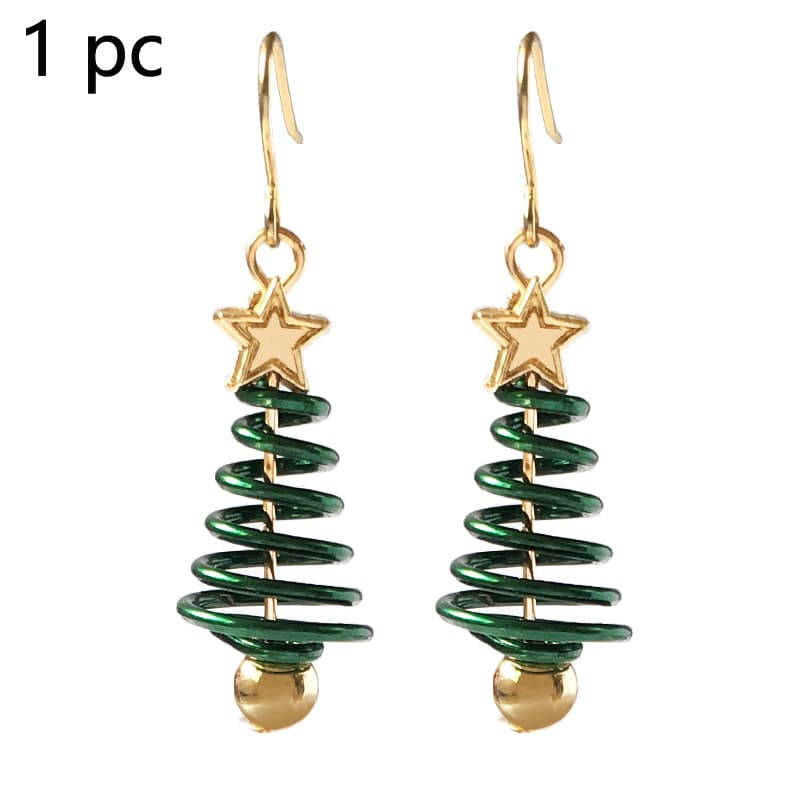 Décorations/ boucles d'oreilles en forme d'arbre de noël - Earrings