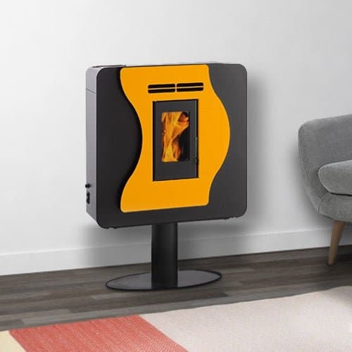 Poêle à Granulés Etanche EMAFLAM LUNA 6 kW + Avec Pied + Option Wifi