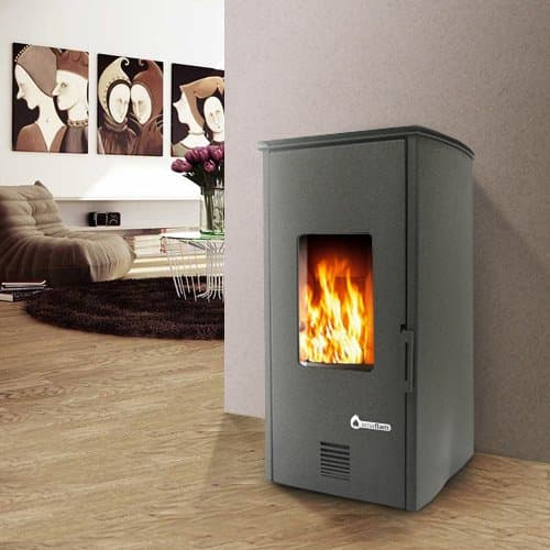 Poêle-Chaudière à Granulés EMAFLAM ROMA 18 kW Gris anthracite
