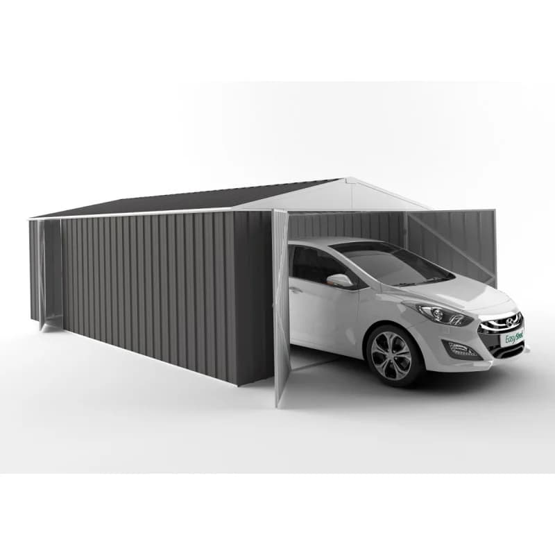 Garage en acier Zincalume Colorbond EASYSHED 19,55m² grande hauteur et largeur